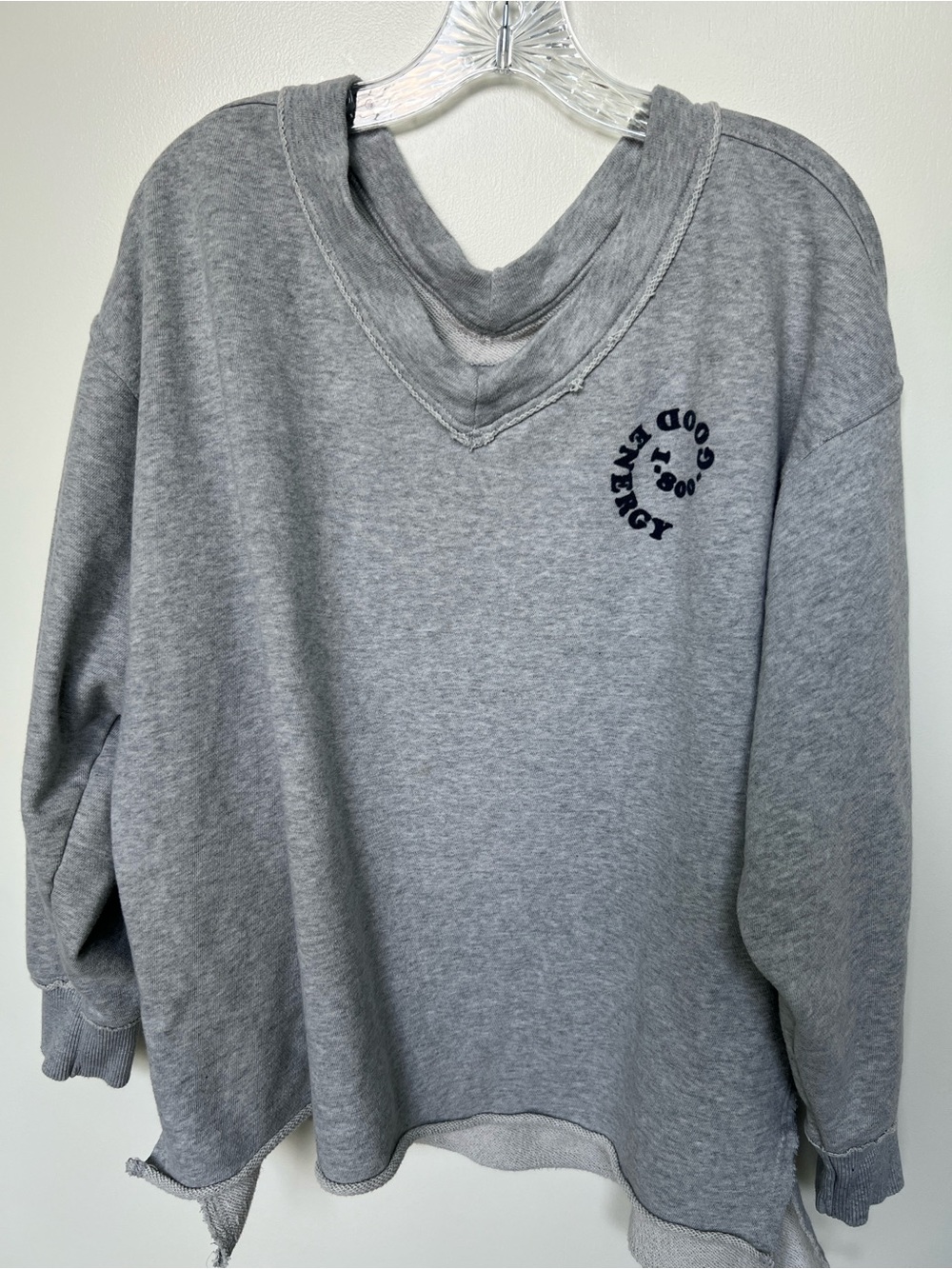 Aerie Grey 'Good Energy' Graphic Pullover Sweatshirt - Picture 2 of 4